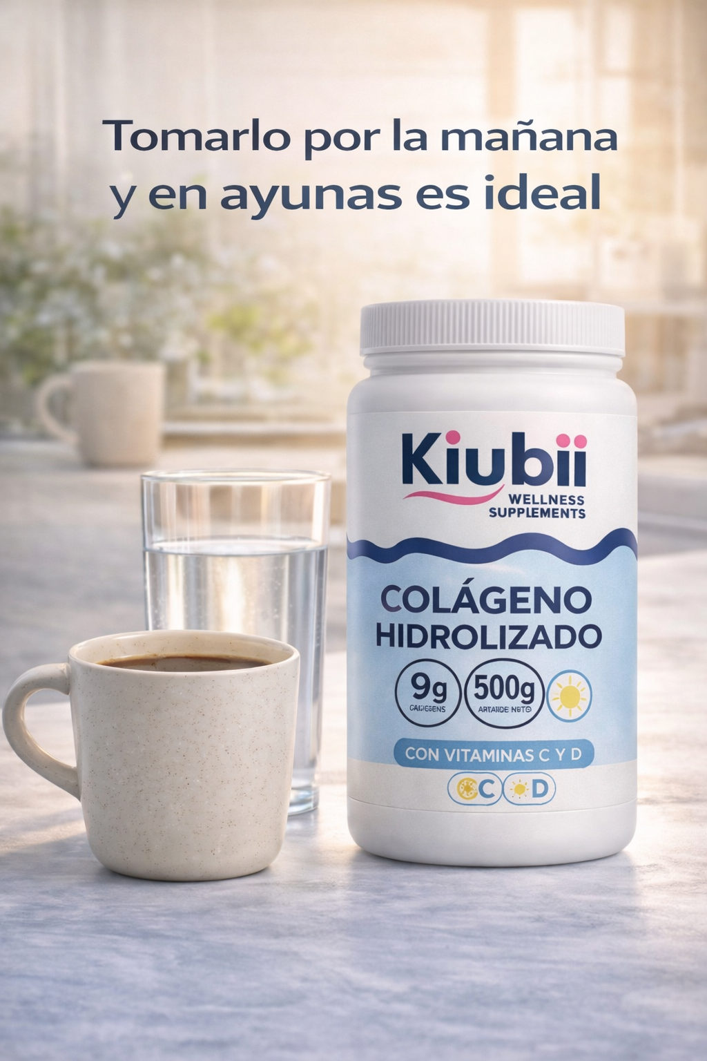 Colàgeno Hidrolizado,  Vitamina C y D  Sin Azúcar, Sin Sabor