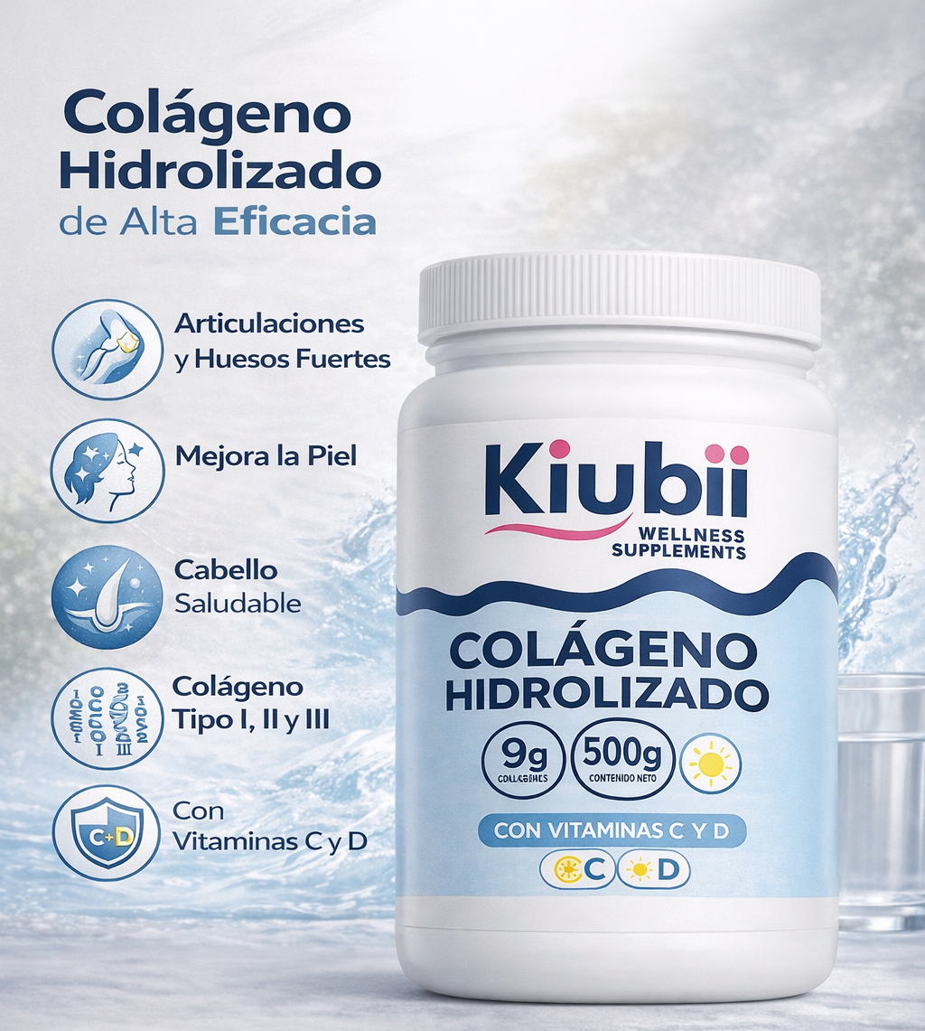 Colàgeno Hidrolizado,  Vitamina C y D  Sin Azúcar, Sin Sabor