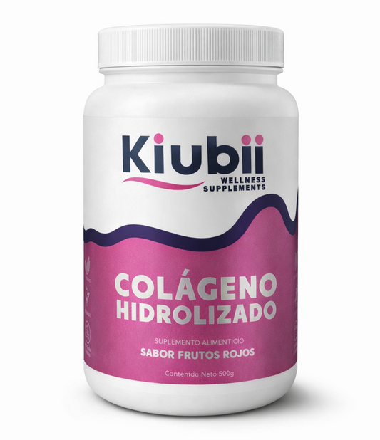 Colágeno Hidrolizado + Resveratrol, Biotina y Vitamina C. Sin Azúcar, Sabor frutos rojos