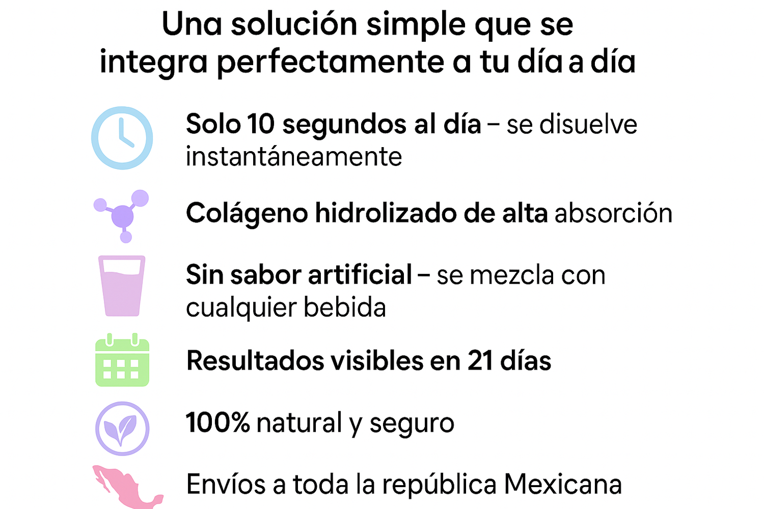 Infografía de colágeno en tamaño grande con márgenes amplios
