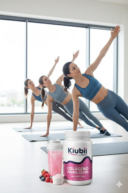 Colágeno Hidrolizado + Resveratrol, Biotina y Vitamina C. Sin Azúcar, Sabor frutos rojos